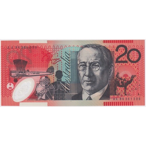 1996 $20 Note AA96 First Prefix Fraser/Evans  R416cF Uncirculated