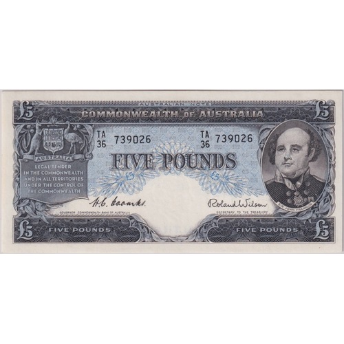 1954 Five Pound Coombs/Wilson R49 PCGS AU50