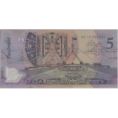 1992 $5 Note Fraser/Cole AB19 Last Prefix R214iL PCGS 65 PPQ