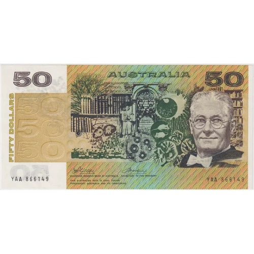 1974 R505F $50 Note YAA First Prefix Phillips/Wheeler about Uncirculated