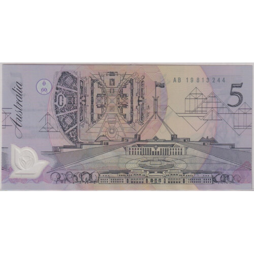 1992 $5 Note Fraser/Cole AB19 Last Prefix R214L PCGS Superb Gem Unc 67 OPQ