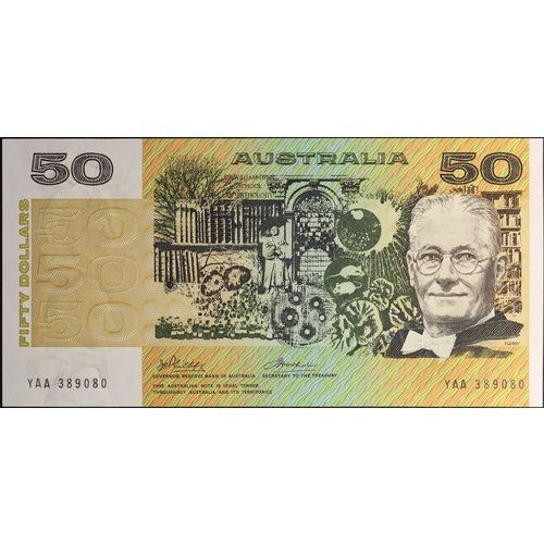 1974 $50 Note YAA First Prefix Phillips/Wheeler R505F Uncirculated