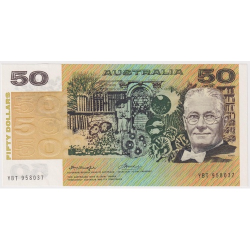 1976 $50 Note Centre Thread Knight/Wheeler R506A Uncirculated