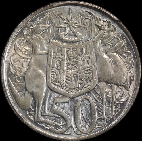 Australia 1966 Fifty Cent Silver Round Choice Unc (PCGS MS 64)