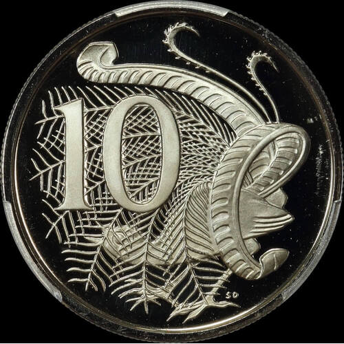 Australia 1966 Proof 10 Cents PCGS PR 69DCAM