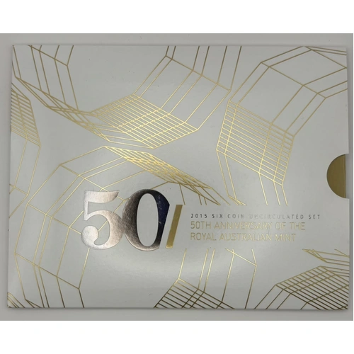 Australia 2015 Uncirculated Mint Coin Set 50th Anniversary of the Royal Australian Mint