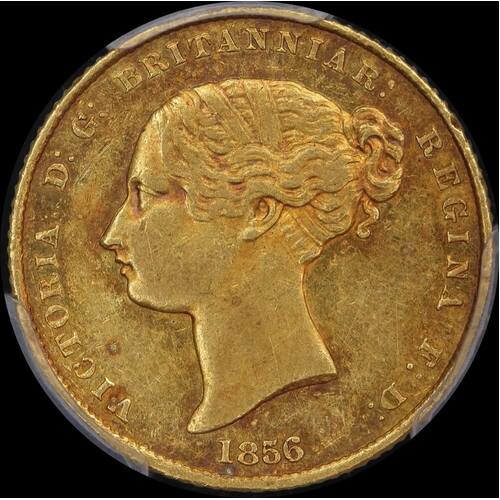 1856 Sydney Mint Type I Half Sovereign good EF (PCGS AU55)