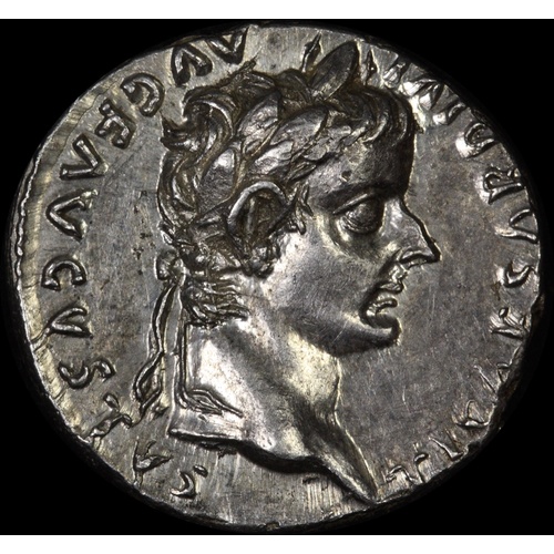 Ancient Rome (Imperial) 14-37 AD Tiberius Silver Denarius Tribute Penny RIC# 26 about EF