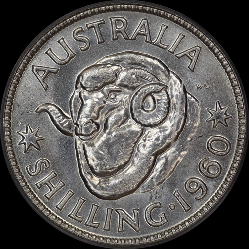 1960 Shilling Gem Unc (PCGS MS66)