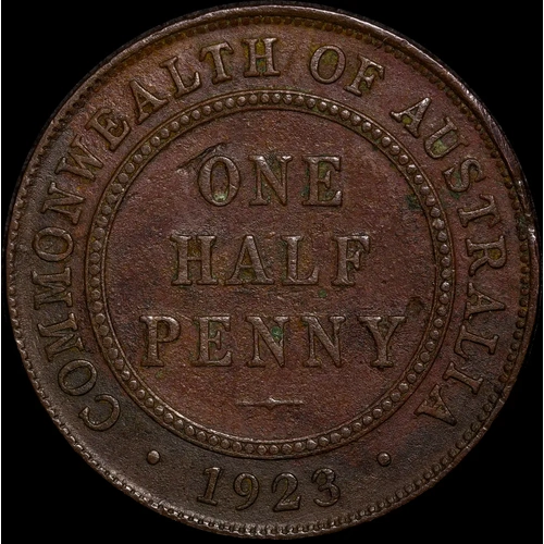 1923 Halfpenny Very Fine