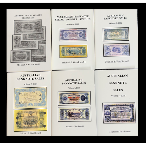 Australian Banknote Auction Sales Books by Mick Vort Ronald (1975 - 2024)