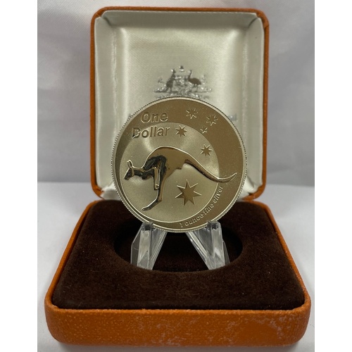 2005 One Dollar Silver Kangaroo Unc Coin In Box Spirit of Australia