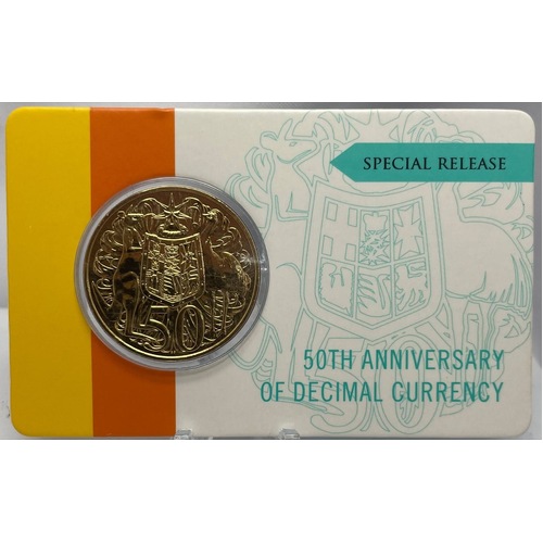 2016 Gold Plated 50 Cent in Presentation Card