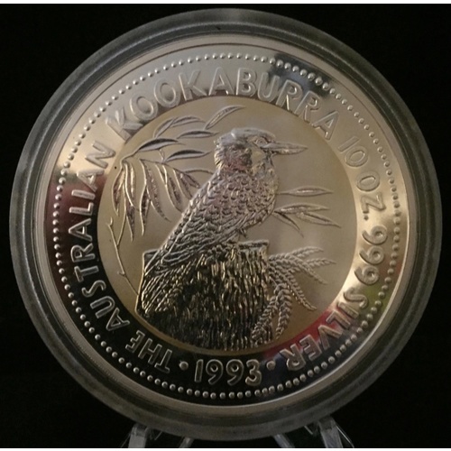 1993 Silver Ten Ounce Bullion Coin Kookaburra