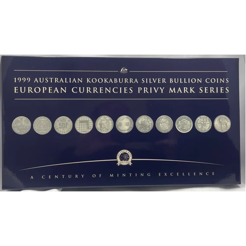 Australia 1999 Silver 11 Coin Privy Mark Set European Currencies
