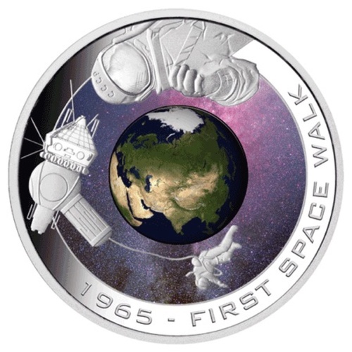 Cook Islands 2009 Silver 1 Dollar Orbit Series - First Space Walk