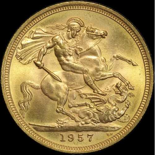 1957 Gold Sovereign Elizabeth S#4124 Uncirculated