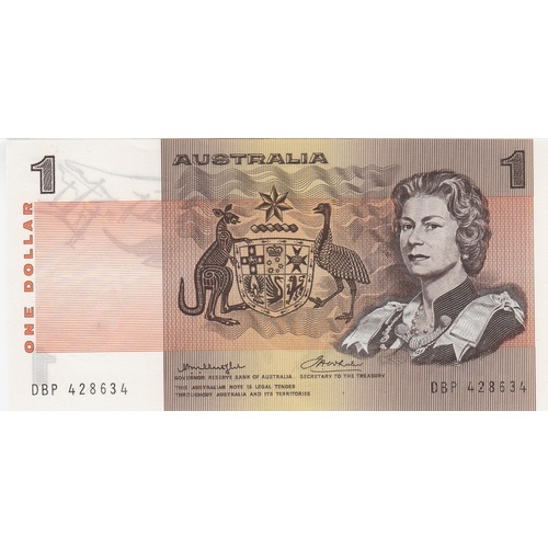 1976 $1 Note DBP Test Serials (Double Fold Paper) Knight/Wheeler R76bi Uncirculated