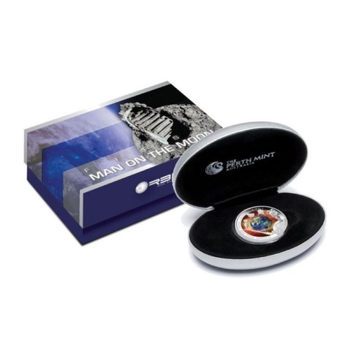 Cook Islands 2009 Silver 1 Dollar Orbit Series First Man on the Moon