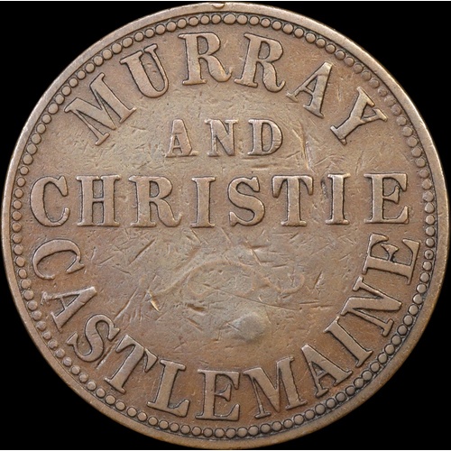 Murray & Christie Copper Penny Token 1862 A# 395/R# 390 AVF