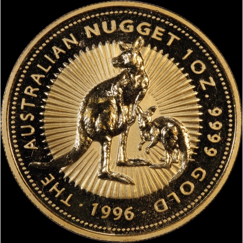 1996 Gold 1oz Kangaroo Nugget Coin Mother and Joey
