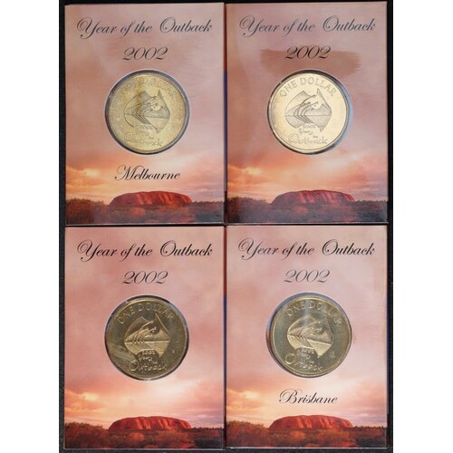2002 Outback Dollar Unc Set Of 4 Mintmarks CSMB