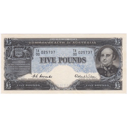 1954 Five Pound First Prefix TA/00 Coombs/Wilson R49F GEF
