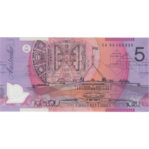 1996 $5 Note Fraser/Evans EA96 Last Prefix R217bL Uncirculated