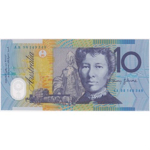 1998 $10 Note Macfarlane/Evans AA98 First Prefix R318cF Uncirculated