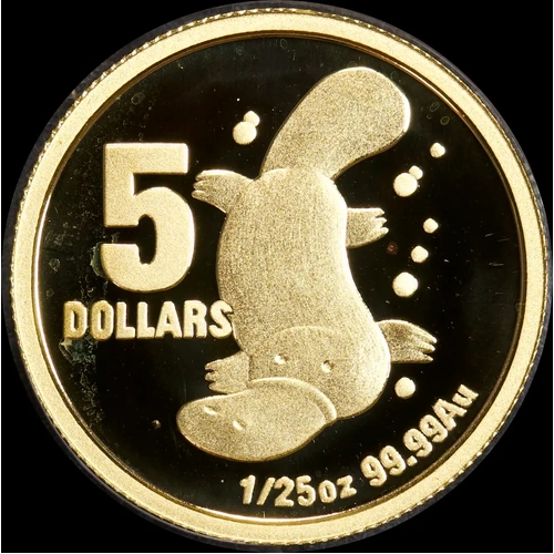 2009 Gold $5 Proof Little Dinkums Petey Platypus No Box