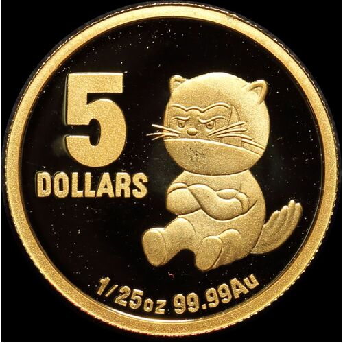 2010 Gold 5 Dollar Proof Coin Tinga Tasmanian Devil ex RAM Master Collection