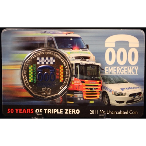 2011 50 Cent Uncirculated Coin 50 Years of Triple Zero