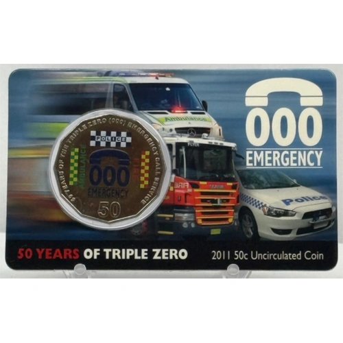 2011 50 Cent Uncirculated Coin 50 Years of Triple Zero