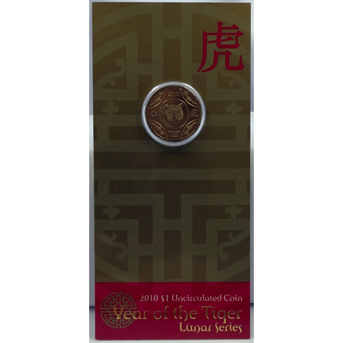 2010 1 Dollar Uncirculated Coin Lunar Year of the Tiger