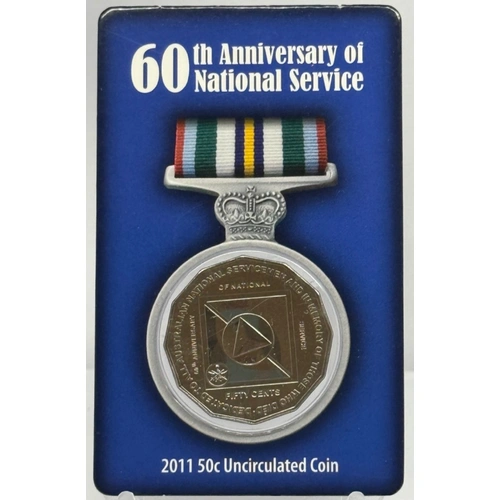 2011 50 Cent Uncirculated Coin 60th Anniversary of National Service