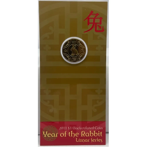 2011 1 Dollar Uncirculated Coin Lunar Year of the Rabbit