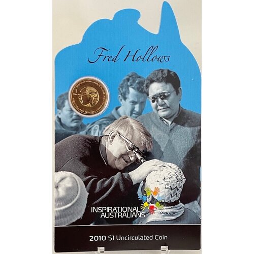 2010 1 Dollar Uncirculated Coin Inspirational Australians Fred Hollows