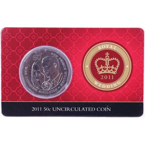 2011 50 Cent Uncirculated Coin Royal Wedding