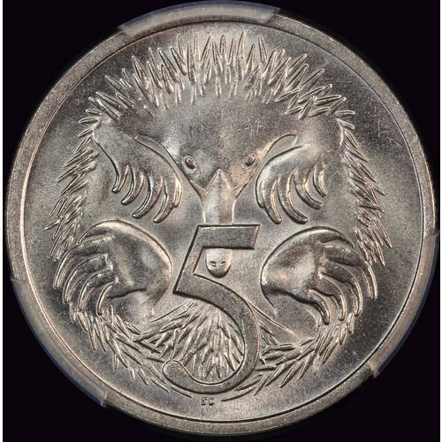 Australia 1972 Five Cents PCGS MS64