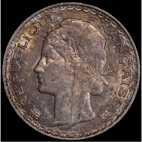 French Indo-China 1931 Silver 1 Piastre KM# 19 about Unc