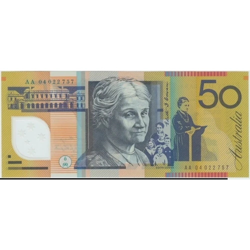 2004 $50 Note AA04 First Prefix Macfarlane/Henry R520bF Uncirculated