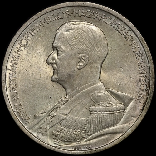 Hungary 1939 Silver 5 Pengo KM# 517 Uncirculated