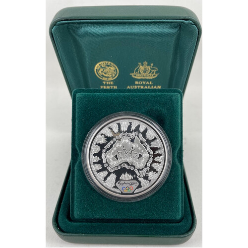 2000 Silver Olympic Proof Coin A Sea Change (I)