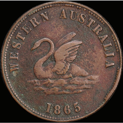 Davies, Alfred Copper Penny Token 1865 A# 94 AVF