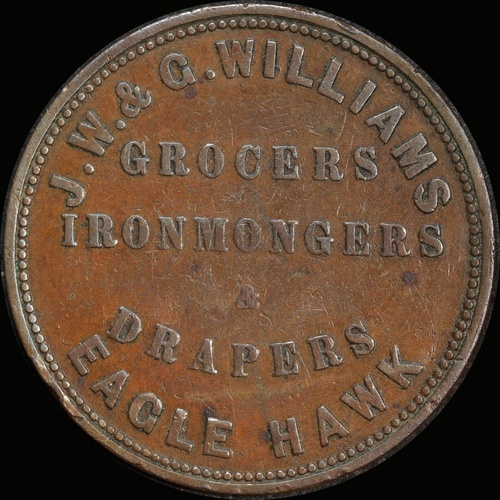 Williams JW & G Copper Penny Token Undated A# 638 Very Fine