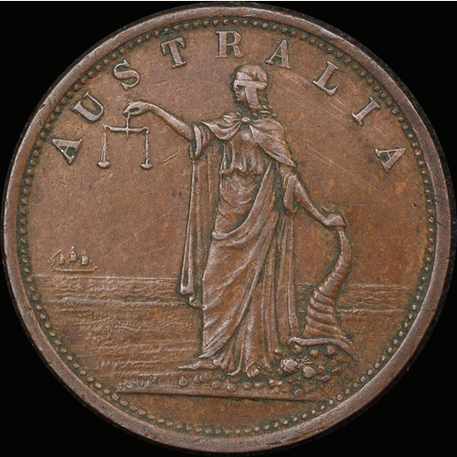 Campbell, James Copper Penny Token Undated A# 59 good VF