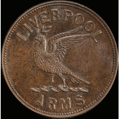Palmer, B Copper Penny Token Undated A# 408 Extremely Fine