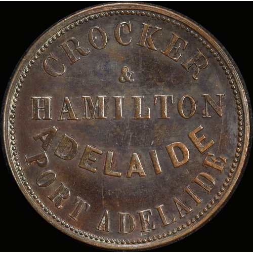 Crocker & Hamilton Copper Penny Token Undated A# 82 good VF