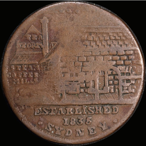 Tea Stores Copper Halfpenny Token 1853 A# 429 AVF