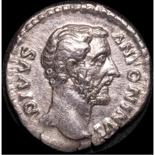 Ancient Rome (Imperial) 138-161 AD Antoninus Pius Silver Denarius Consecratio RIC 430 about EF